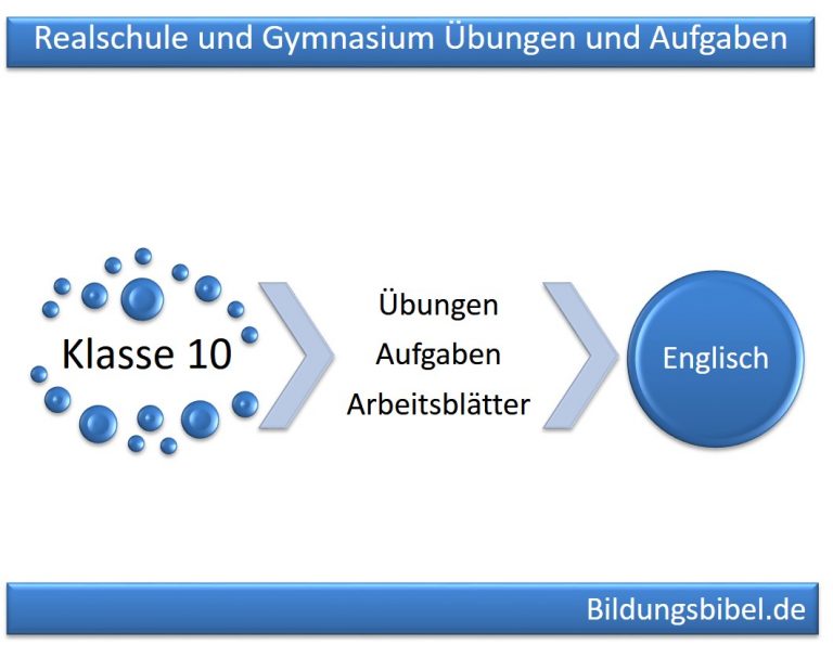 Ich Gehe In Die 10 Klasse Englisch Englisch Klasse 10, Realschule, Gymnasium Übungen, Aufgaben