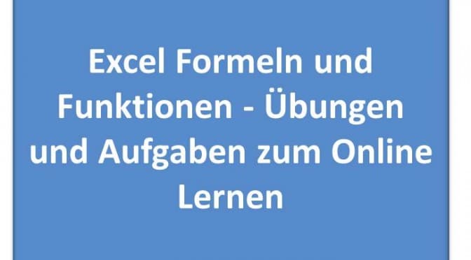 Excel Funktionen und Formeln Unterschied, Beispiele und Übungen bzw. Aufgaben, Arbeitsblätter speziell für Funktion und Formel unterscheiden.