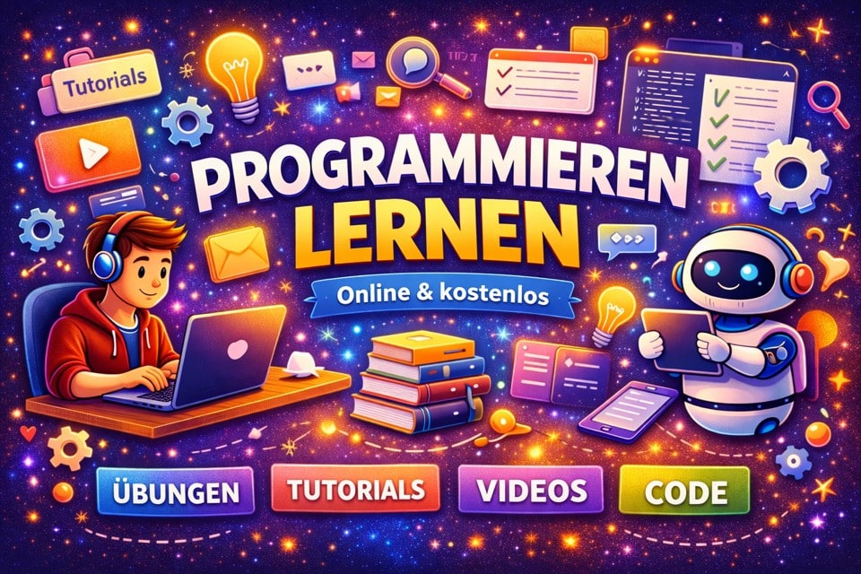 Programmieren lernen online kostenlos, Übungen, Videos, Apps und mehr