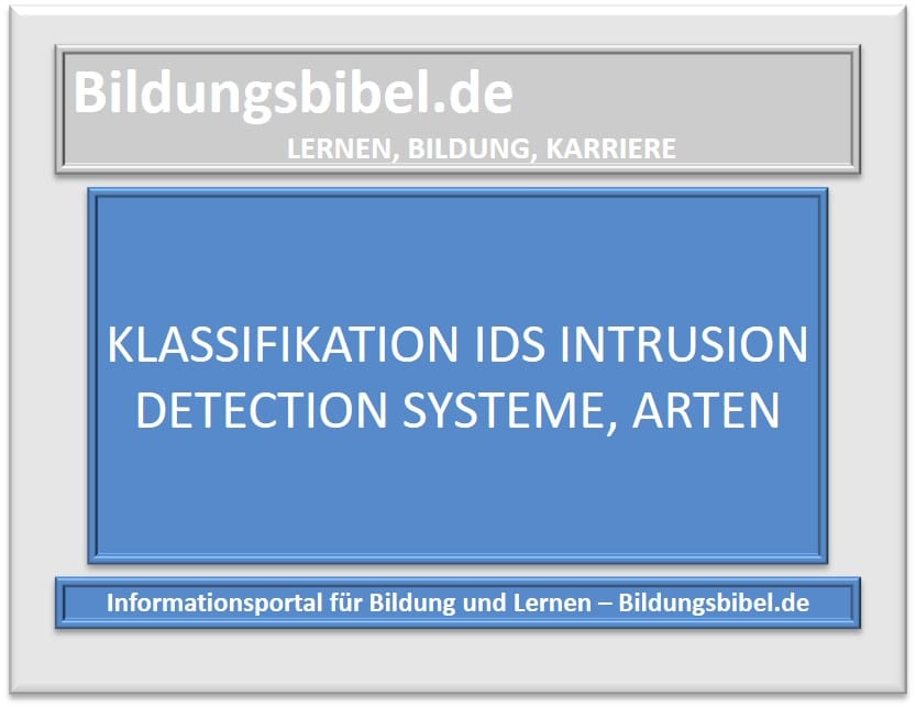 Klassifikation IDS Intrusion Detection Systeme, Arten