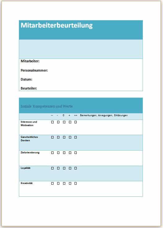 Mitarbeiterbeurteilung Muster, Personalbeurteilung, Leistungsbeurteilung, Vorlage, Word, PDF Beispiel, Mitarbeitergespräch Beurteilungsbogen.