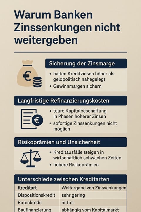 Bankenzinspolitik: Warum Banken Zinssenkungen nicht an Kunden weitergeben