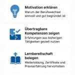 Bewerbung als Quereinsteiger: So erstellen Sie Lebenslauf und Anschreiben, erklären den Branchenwechsel souverän und punkten mit passenden Kompetenzen und Beispielen.