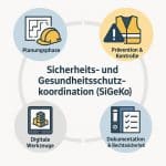 Ein SiGeKo sorgt für Sicherheit auf Baustellen: Pflichten, Vorteile, Prävention, Rechtssicherheit und digitale Werkzeuge. Alles Wichtige zur Baustellenkoordination.