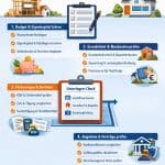 Baufinanzierung Checkliste für Ihren Hausbau: Budget, Eigenkapital, Förderungen, Unterlagen & Angebotsvergleich. Inklusive Word-Vorlage zum Download.